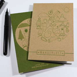 Wanderlust Brown Notebook - Hiking