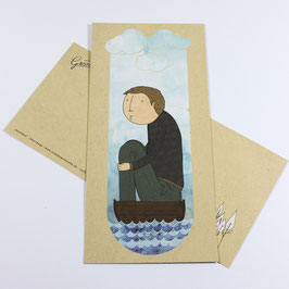 AHOY harbour - eco postcard / salute card