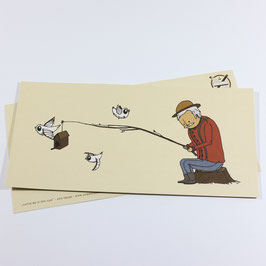 Catch me if you can - eco postcard / salute card