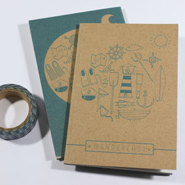 Wanderlust Brown Notebook - Sailing