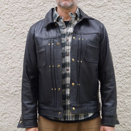 FREENOTE RIDERS JACKET LEATHER BLACK