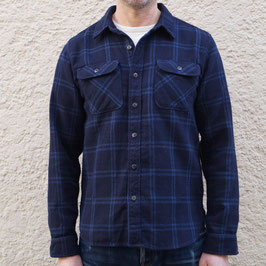 Jepson Indigo Sashiko Plaid Shirt