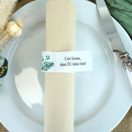 Serviettenring zum Geburtstag, Design Greenery