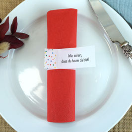 Serviettenring zum Geburtstag, Design Konfetti
