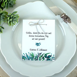 Fruchtgummi Hochzeit - Design Eukalyptus-Liebe