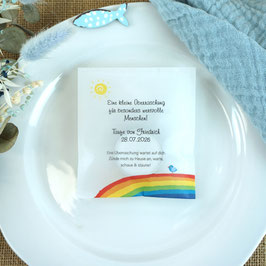 Lichtbotschaft zur Taufe, mit Verpackung - Design Regenbogen