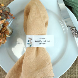 Serviettenring zum Geburtstag, Design Boho