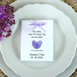 Fruchtgummi Hochzeit - Design "Fingerprint"