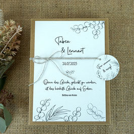 Geschenkbox zur Hochzeit- Design LineArt 2 "Liebe ist..."