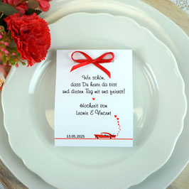 Fruchtgummi Hochzeit - Design "Rockabilly"