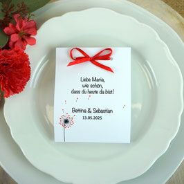 Fruchtgummi Hochzeit - Design "Pusteblume"
