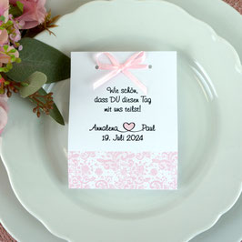Fruchtgummi Hochzeit - Design "Spitzenband"