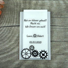 Freudentränen Taschentücher aus Pergamentpapier, Design "Steampunk"