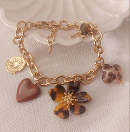 Bracelet fleur fauve chic