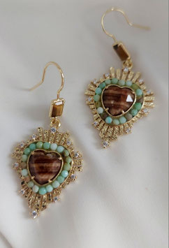 Boucles Coeur Amande doré