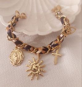 Bracelet soleil fauve