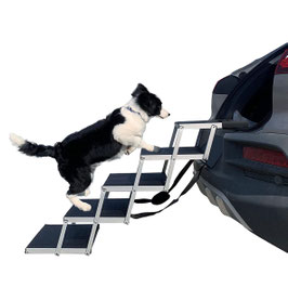 Aluminium Hundetreppe 5 Stufen Offen