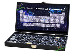 Elegante valigetta con 24 elementi della tavola periodica, purezza minima 99,9%