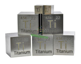 Titanio cubo 25.4mm 99.99%
