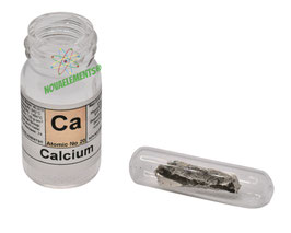 Calcio metallico 1 grammo in argon, privo di ossido, 99.99% puro in fiala