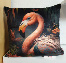 Samt Kissenhülle Flamingo