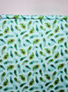 Patchworkstoff Pfauenfedern