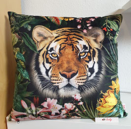 Samt Kissenhülle Tiger