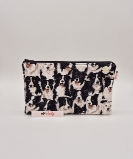 Kosmetiktasche Hunde schwarz-weiß