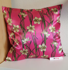 Kissenhülle Narzissen pink