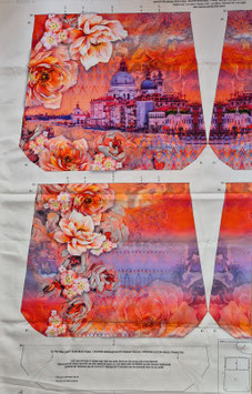 Taschen-Panel "Venedig mit Rosen"