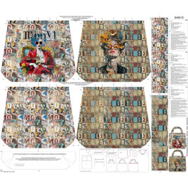 Taschen-Panel "Numbers Taupe"