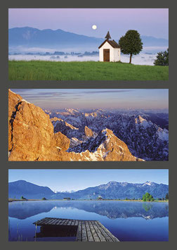 Postkarte "Kapelle | Zugspitze | Eichsee"