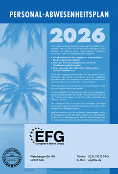 Personalabwesenheitsplan 2026