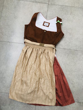 Dirndl Gr. 46 verschiedene brauntöne mit Schließe von Melega, UVP 280€