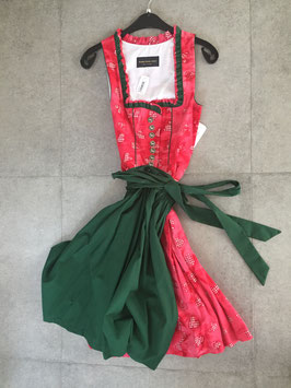 schönes Dirndl mit Herzenprint in rot/tannengrün der Marke Kaiser Franz Josef in Größe 34 zu verkaufen. UVP 134 EUR