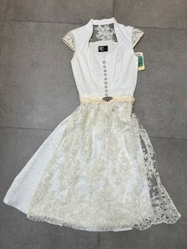 schickes Brautdirndl Bianca von Turi Landhaus in Gr. 34 in champagner, Rocklänge 65 cm, UVP 325€