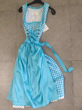 Dirndl von Marjo in türkis mit Glitzeremblem auf Brust in Größe 34, UVP 135 EUR