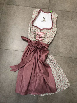 Dirndl Blumenmuster Gr. 42 grün/altrosa, UVP 160 EUR