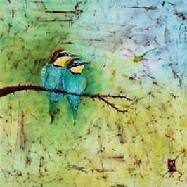 Bee Eaters Giclee Batik Print