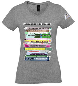 T-shirt col en "V" - La bibliothèque du cavalier