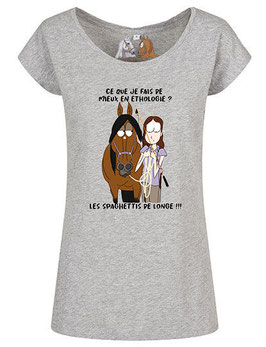 T-shirt col bateau - Spaghettis (Personnalisable)