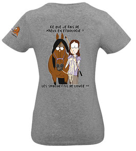 T-shirt col en "V" - Spaghettis (Personnalisable)