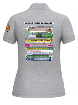 Polo piqué - La bibliothèque du cavalier !