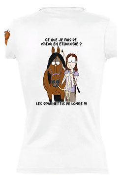 Polo en jersey blanc - Spaghettis (Personnalisable)