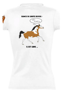 Polo en jersey blanc - Liberté (Personnalisable)