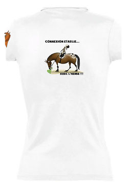 Polo en jersey blanc - Connexion avec l'herbe !