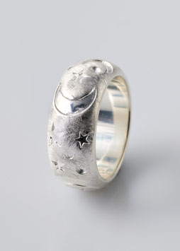 Silber Ring "Universum" 925 Sterlingsilber