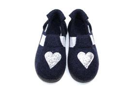 Nanga Wollwalk Hausschuh - I heart U Navy