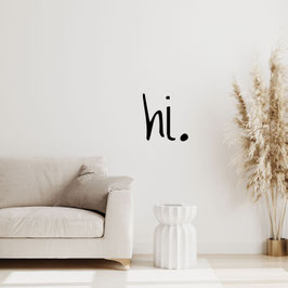 Schriftzug "hi."