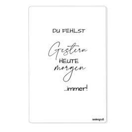 Seelengruß "Gestern Heute Morgen"